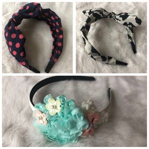 3 Piece Girls Handmade Headband Set